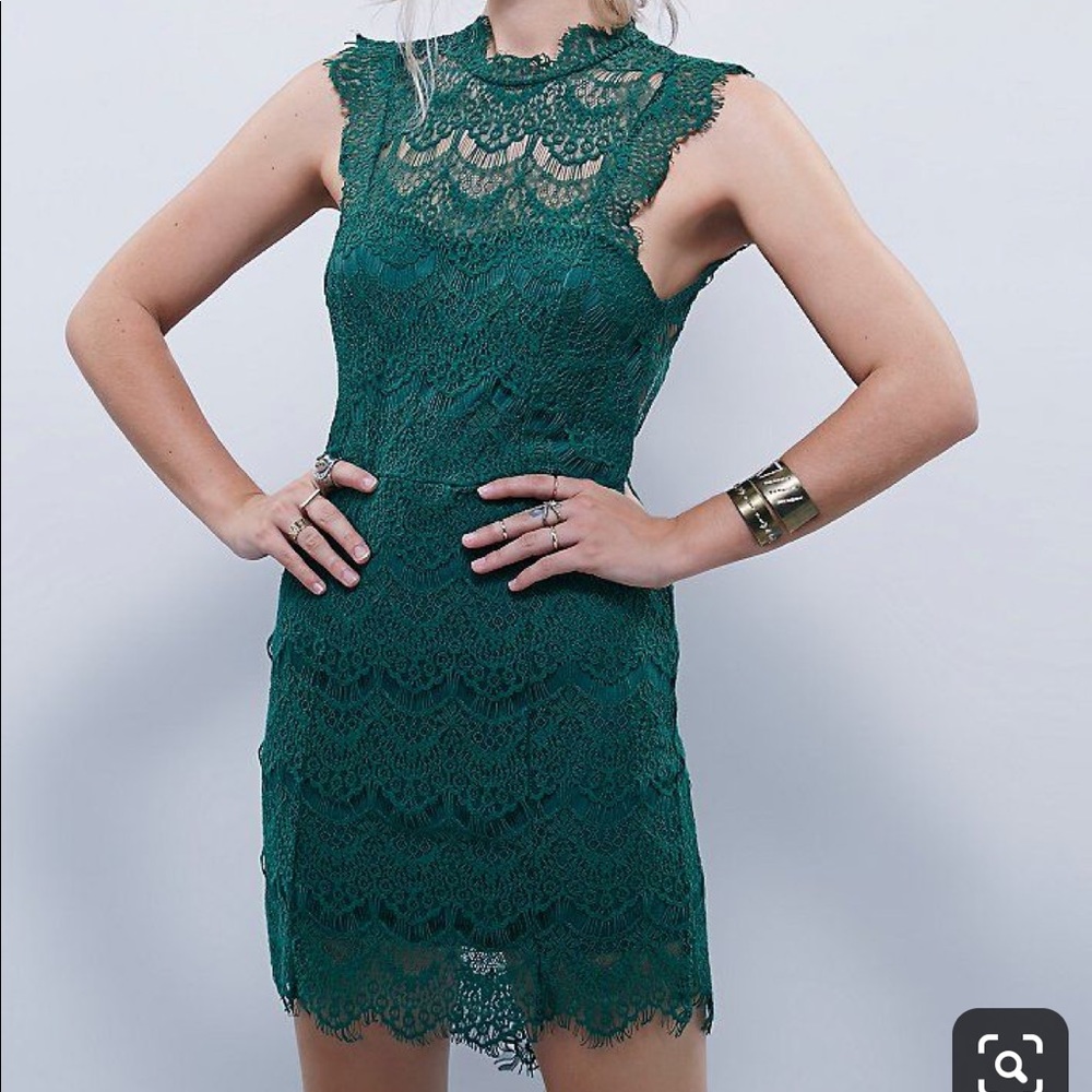 Free People Lace Open Back Dress